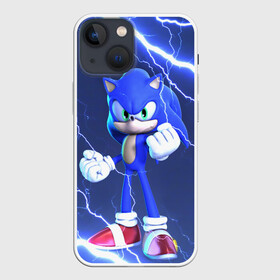 Чехол для iPhone 13 mini с принтом SONIC | СОНИК | СИНИЙ ЁЖ (Z) в городе Новоалтайск,  |  | Тематика изображения на принте: blaze the cat | hedgehog | sega | silver | sonic | speed sonic | быстрый ёж | ёж соник | метал соник | сега | сильвер | синий ёж | соник