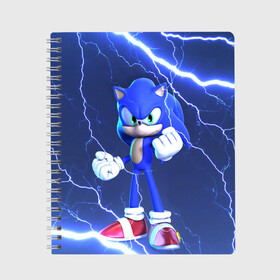 Тетрадь с принтом SONIC | СОНИК | СИНИЙ ЁЖ (Z) в городе Новоалтайск, 100% бумага | 48 листов, плотность листов — 60 г/м2, плотность картонной обложки — 250 г/м2. Листы скреплены сбоку удобной пружинной спиралью. Уголки страниц и обложки скругленные. Цвет линий — светло-серый
 | Тематика изображения на принте: blaze the cat | hedgehog | sega | silver | sonic | speed sonic | быстрый ёж | ёж соник | метал соник | сега | сильвер | синий ёж | соник