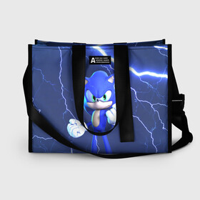 Сумка-шоппер 3D с принтом SONIC | СОНИК | СИНИЙ ЁЖ (Z) в городе Новоалтайск, 100% полиэстер | застегивается на металлическую кнопку; внутренний карман застегивается на молнию. Стенки укреплены специальным мягким материалом, чтобы защитить содержимое от несильных ударов
 | blaze the cat | hedgehog | sega | silver | sonic | speed sonic | быстрый ёж | ёж соник | метал соник | сега | сильвер | синий ёж | соник