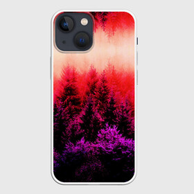 Чехол для iPhone 13 mini с принтом КРАСНАЯ ОСЕНЬ в городе Новоалтайск,  |  | деревья | лес | листья | осень | отражение