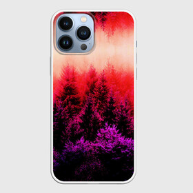 Чехол для iPhone 13 Pro Max с принтом КРАСНАЯ ОСЕНЬ в городе Новоалтайск,  |  | Тематика изображения на принте: деревья | лес | листья | осень | отражение