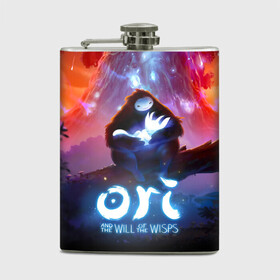 Фляга с принтом Ori and the Will of the Wisps в городе Новоалтайск, металлический корпус | емкость 0,22 л, размер 125 х 94 мм. Виниловая наклейка запечатывается полностью | Тематика изображения на принте: adventure | asleep | forest spirit | naru | night | ori and the will of the wisps | orient | pc game | volcanic eruption | дух леса | извержение вулкана | компьютерная игра | нару | ночь | ори | ори и блуждающие огоньки | приключения | спит