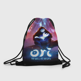 Рюкзак-мешок 3D с принтом Ori and the Will of the Wisps в городе Новоалтайск, 100% полиэстер | плотность ткани — 200 г/м2, размер — 35 х 45 см; лямки — толстые шнурки, застежка на шнуровке, без карманов и подкладки | adventure | asleep | forest spirit | naru | night | ori and the will of the wisps | orient | pc game | volcanic eruption | дух леса | извержение вулкана | компьютерная игра | нару | ночь | ори | ори и блуждающие огоньки | приключения | спит