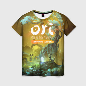 Женская футболка 3D с принтом Ori and the Will of the Wisps в городе Новоалтайск, 100% полиэфир ( синтетическое хлопкоподобное полотно) | прямой крой, круглый вырез горловины, длина до линии бедер | adventure | forest spirit | night | ori | ori and the will of the wisps | pc game | shimmer | tree | дерево | дух леса | компьютерная игра | мерцание | ночь | ори | ори и блуждающие огоньки | приключения