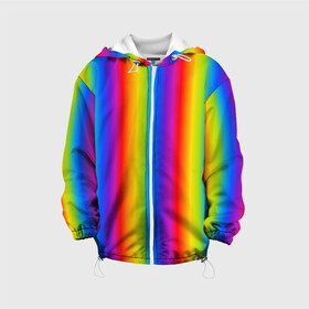 Детская куртка 3D с принтом Color gradient в городе Новоалтайск, 100% полиэстер | застежка — молния, подол и капюшон оформлены резинкой с фиксаторами, по бокам — два кармана без застежек, один потайной карман на груди, плотность верхнего слоя — 90 г/м2; плотность флисового подклада — 260 г/м2 | Тематика изображения на принте: градиент | радуга | текстура | текстура градиента | трендовый градиент | тренды | цветной градиент