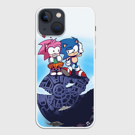 Чехол для iPhone 13 mini с принтом SONIC | AMY ROSE (Z) в городе Новоалтайск,  |  | amy rose | blaze the cat | hedgehog | sega | silver | sonic | speed sonic | быстрый ёж | ёж соник | метал соник | сега | сильвер | синий ёж | соник