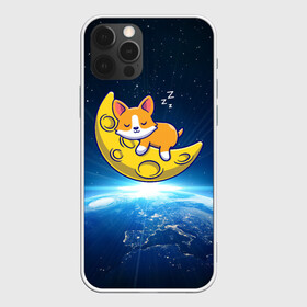 Чехол для iPhone 12 Pro Max с принтом Лунный корги | Space Corgi (Z) в городе Новоалтайск, Силикон |  | corgi | кинолог | корги | пёс | рыжая | рыжая собака | собака | собакен | собачка | собачница | собачуха | собичник