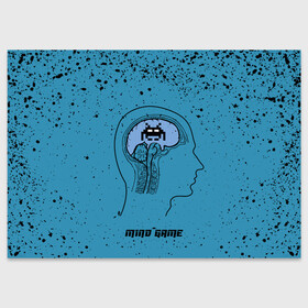 Поздравительная открытка с принтом Space Invaders | Mind Game (Z) в городе Новоалтайск, 100% бумага | плотность бумаги 280 г/м2, матовая, на обратной стороне линовка и место для марки
 | dendy | invaders | nintendo | shootem up | денди | захватчики | космические захватчики | су имбэ | чужаки