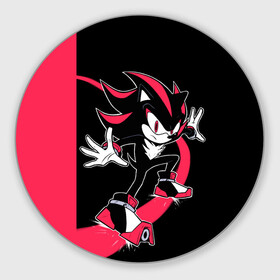 Коврик для мышки круглый с принтом SONIC X | DARK SONIC (Z) в городе Новоалтайск, резина и полиэстер | круглая форма, изображение наносится на всю лицевую часть | dark sonic | hedgehog | sega | sonic | sonic x | speed sonic | быстрый ёж | дарк соник | ёж соник | сега | соник | черный ёж | черный соник
