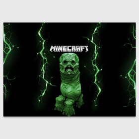 Поздравительная открытка с принтом CREEPER 3D | MINECRAFT 3D (Z) в городе Новоалтайск, 100% бумага | плотность бумаги 280 г/м2, матовая, на обратной стороне линовка и место для марки
 | Тематика изображения на принте: block | creeper | cube | minecraft | minecraft nature | minecraft skin | minectaft skins | mobs | pixel | tnt | underground | блок | геометрия | крафт | крипер | кубики | майнкрафт | пиксели | тнт