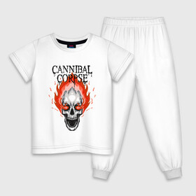 Детская пижама хлопок с принтом Cannibal Corpse | Труп Каннибала (Z) в городе Новоалтайск, 100% хлопок |  брюки и футболка прямого кроя, без карманов, на брюках мягкая резинка на поясе и по низу штанин
 | cannibal | cannibal corpse | corpse | death metal | deathgrind | алекс уэбстер | брутальный дэт метал | дэт метал | дэтграйнд | пол мазуркевич | роб барретт | труп каннибала