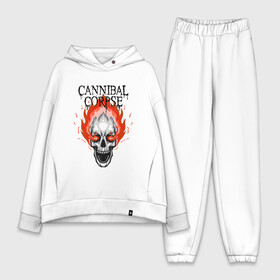Женский костюм хлопок Oversize с принтом Cannibal Corpse | Труп Каннибала (Z) в городе Новоалтайск,  |  | cannibal | cannibal corpse | corpse | death metal | deathgrind | алекс уэбстер | брутальный дэт метал | дэт метал | дэтграйнд | пол мазуркевич | роб барретт | труп каннибала