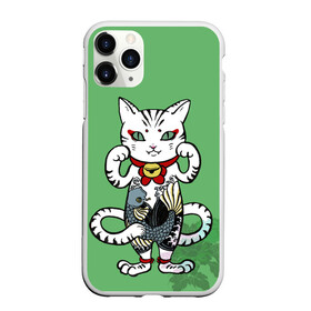 Чехол для iPhone 11 Pro Max матовый с принтом ЯПОНСКИЙ КОТ | JAPANESE CAT (Z в городе Новоалтайск, Силикон |  | japan | асихара но накацукуни | государство япония | ниппон | нихон | ооясимагуни | страна восходящего солнца | традиции | традиция | япония