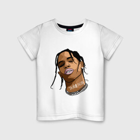 Детская футболка хлопок с принтом TRAVIS SCOTT | ASTROWORLD (Z) в городе Новоалтайск, 100% хлопок | круглый вырез горловины, полуприлегающий силуэт, длина до линии бедер | astroworld | hip hop | rap | travis scott | wish you were here | астроворд | астроворлд | дрейк | кид кади | реп | рэп | стиви уандер | тревис скот | фрэнк оушен