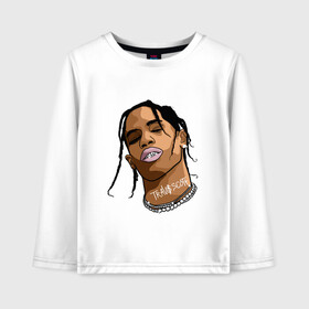 Детский лонгслив хлопок TRAVIS SCOTT | ASTROWORLD (Z): в городе Новоалтайск, 100% хлопок | круглый вырез горловины, полуприлегающий силуэт, длина до линии бедер | astroworld | hip hop | rap | travis scott | wish you were here | астроворд | астроворлд | дрейк | кид кади | реп | рэп | стиви уандер | тревис скот | фрэнк оушен