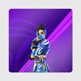 Магнит виниловый Квадрат с принтом Fortnite Blue Jade в городе Новоалтайск, полимерный материал с магнитным слоем | размер 9*9 см, закругленные углы | Тематика изображения на принте: art | blue jade | character | fortnite | game | skin | арт | игра | персонаж | синяя джейд | скин | фортнайт