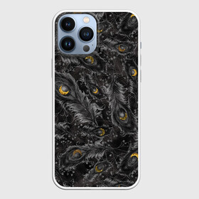 Чехол для iPhone 13 Pro Max с принтом Арабская ночь в городе Новоалтайск,  |  | вечер | вечерний | восточная | золотистый | золото | золотой | месяц | месяцы | ночь | павлин | павлины | павлиньи | перо | перышки | перья | полумесяц | полумесяцы | роскошь | темная | темный | черная