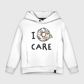 Детское худи Oversize хлопок с принтом Мне все равно I donut care в городе Новоалтайск, френч-терри — 70% хлопок, 30% полиэстер. Мягкий теплый начес внутри —100% хлопок | боковые карманы, эластичные манжеты и нижняя кромка, капюшон на магнитной кнопке | english | i dont care | i donut care | pun | десерт | донат | еда | игра слов | каламбр | мне все равно | плевать | пончик | прикольные надписи | сладкое | фаст фуд