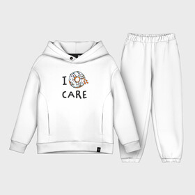 Детский костюм хлопок Oversize с принтом Мне все равно I donut care в городе Новоалтайск,  |  | english | i dont care | i donut care | pun | десерт | донат | еда | игра слов | каламбр | мне все равно | плевать | пончик | прикольные надписи | сладкое | фаст фуд