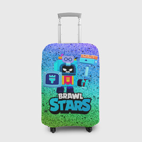 Чехол для чемодана 3D с принтом ЭШ Ash Brawl Stars  в городе Новоалтайск, 86% полиэфир, 14% спандекс | двустороннее нанесение принта, прорези для ручек и колес | ash | brawl | brawl stars | brawlstars | brawl_stars | аш | бравл | бравлстарс | эш