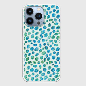 Чехол для iPhone 13 Pro с принтом Драгоценные зеленые камешки в городе Новоалтайск,  |  | абстракция | блестящие | драгоценные камни | зеленый | изумрудный | пятна