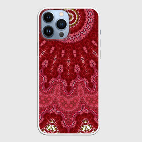 Чехол для iPhone 13 Pro Max с принтом Красно розовый калейдоскоп в городе Новоалтайск,  |  | Тематика изображения на принте: восточный | калейдоскоп | красный | красный калейдоскоп | круглый орнамент | орнамент | этнический
