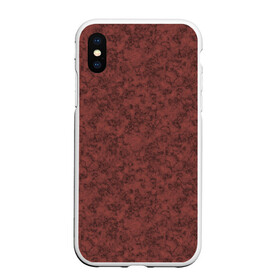 Чехол для iPhone XS Max матовый с принтом Терракотовый мраморный узор  в городе Новоалтайск, Силикон | Область печати: задняя сторона чехла, без боковых панелей | гранит | каменный | коричневый | модный | мрамор | мраморный узор | современный | террактовый