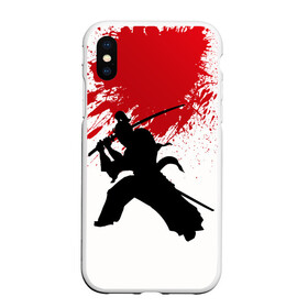 Чехол для iPhone XS Max матовый с принтом УДАР НИНДЗЯ в городе Новоалтайск, Силикон | Область печати: задняя сторона чехла, без боковых панелей | blood | japan | ninja | samurai | брызги | катана | кимоно | костюм | кровь | меч | ниндзя | рана | самурай | япония