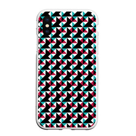 Чехол для iPhone XS Max матовый с принтом Красно-черный абстрактный узор в городе Новоалтайск, Силикон | Область печати: задняя сторона чехла, без боковых панелей | Тематика изображения на принте: абстрактный | геометрические фигуры | модный | молодежный | ртеугольники | современный