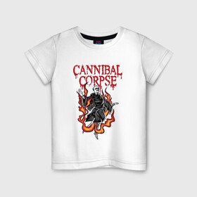 Детская футболка хлопок с принтом Cannibal Corpse | Труп Каннибала (Z) в городе Новоалтайск, 100% хлопок | круглый вырез горловины, полуприлегающий силуэт, длина до линии бедер | cannibal | cannibal corpse | corpse | death metal | deathgrind | алекс уэбстер | брутальный дэт метал | дэт метал | дэтграйнд | пол мазуркевич | роб барретт | труп каннибала