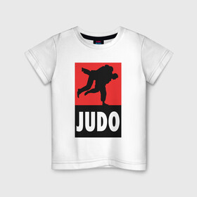 Детская футболка хлопок с принтом Judo в городе Новоалтайск, 100% хлопок | круглый вырез горловины, полуприлегающий силуэт, длина до линии бедер | fighter | japan | judo | mma | sport | ufc | warrior | боец | бой | воин | дзюдо | дзюдоист | единоборства | карате | поединок | спорт | спортсмен | чемпион | япония