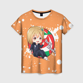 Женская футболка 3D с принтом Yachi Hitoka | Haikyu | Волейбол (Z) в городе Новоалтайск, 100% полиэфир ( синтетическое хлопкоподобное полотно) | прямой крой, круглый вырез горловины, длина до линии бедер | haikuu | haikyu | haikyuu | yachi hitoka | волейбол | сёё | сёё хината | спортивная манга | хайку | хайкю | хината