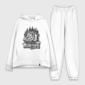 Женский костюм хлопок Oversize с принтом Сезон охоты в городе Новоалтайск,  |  | for hunt | for hunter | hunt | hunter | weapon | дичь | оружие | охота | охотник | охотникам | охотнику | охотнице
