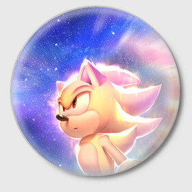 Значок с принтом SONIC | СОНИК (Z) в городе Новоалтайск,  металл | круглая форма, металлическая застежка в виде булавки | blaze the cat | hedgehog | sega | silver | sonic | speed sonic | быстрый ёж | ёж соник | метал соник | сега | сильвер | синий ёж | соник