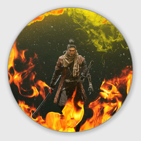 Коврик для мышки круглый с принтом Воин | Sekiro shadows die twice (Z) в городе Новоалтайск, резина и полиэстер | круглая форма, изображение наносится на всю лицевую часть | sekiro shadows die twice | дзу дай то вайсу | миядзаки | сэкиро сядо | тени умирают дважды