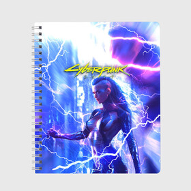 Тетрадь с принтом CYBERPUNK 2077 | КИБЕРПАНК (Z) в городе Новоалтайск, 100% бумага | 48 листов, плотность листов — 60 г/м2, плотность картонной обложки — 250 г/м2. Листы скреплены сбоку удобной пружинной спиралью. Уголки страниц и обложки скругленные. Цвет линий — светло-серый
 | Тематика изображения на принте: cd project red | cyberpunk 2077 | keanu reeves | samurai | vi | арасака | ви | киану ривз | киберпанк 2077 | найт сити | самураи