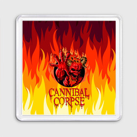 Магнит 55*55 с принтом Cannibal Corpse | Труп Канниба в городе Новоалтайск, Пластик | Размер: 65*65 мм; Размер печати: 55*55 мм | Тематика изображения на принте: cannibal | cannibal corpse | corpse | death metal | deathgrind | алекс уэбстер | брутальный дэт метал | дэт метал | дэтграйнд | пол мазуркевич | роб барретт | труп каннибала