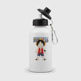 Бутылка спортивная с принтом Луффи One Piece. Большой куш в городе Новоалтайск, металл | емкость — 500 мл, в комплекте две пластиковые крышки и карабин для крепления | Тематика изображения на принте: anime | manga | monkey d. luffy | one piece | аниме | большой куш | ван пис | вон пис | капитан | король пиратов | луси | луфи | луффи | луффи но уми | луффи таро | манга | манки д. луффи | мугивара | пират | пятый император