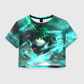 Женская футболка Crop-top 3D с принтом IZUKU | ROBLOX | РОБЛОКС (Z) в городе Новоалтайск, 100% полиэстер | круглая горловина, длина футболки до линии талии, рукава с отворотами | game | gamer | midoriya izuku | roblox | simulator | геройская академия | игра | изуку мидория | конструктор | роблок | роблокс | симулятор | строительство | фигура