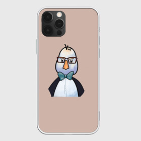 Чехол для iPhone 12 Pro Max с принтом Умная птица  в городе Новоалтайск, Силикон |  | bird | brain | scientist | голубь | мозг | очки | пингвин | птица | учёный