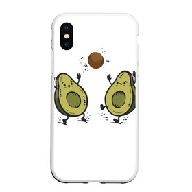 Чехол для iPhone XS Max матовый с принтом Любимые авокадо  в городе Новоалтайск, Силикон | Область печати: задняя сторона чехла, без боковых панелей | авокадо | другу | любимой | любимому | парные футболки | подруге | фрукты