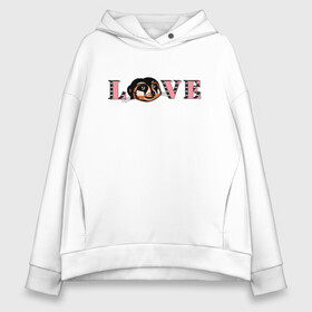 Женское худи Oversize хлопок с принтом Сурикат Love в городе Новоалтайск, френч-терри — 70% хлопок, 30% полиэстер. Мягкий теплый начес внутри —100% хлопок | боковые карманы, эластичные манжеты и нижняя кромка, капюшон на магнитной кнопке | english | love | африканские животные | домашние питомцы | животные сафари | иллюстрация | на иностранном | надпись | по английски | рисунок | розовый цвет | сурикат | сурикаты | текст