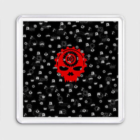 Магнит 55*55 с принтом GEARS OF WAR | ПАТТЕРН | ШЕСТЕРЕНКИ (Z) в городе Новоалтайск, Пластик | Размер: 65*65 мм; Размер печати: 55*55 мм | gears | gears 5 | gears of war | gears of war 5 | имульсия | механизмы войны | шестерёнка | шестерёнки | шестерня