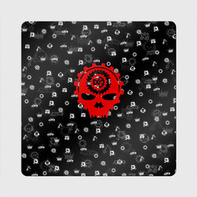Магнит виниловый Квадрат с принтом GEARS OF WAR | ПАТТЕРН | ШЕСТЕРЕНКИ (Z) в городе Новоалтайск, полимерный материал с магнитным слоем | размер 9*9 см, закругленные углы | gears | gears 5 | gears of war | gears of war 5 | имульсия | механизмы войны | шестерёнка | шестерёнки | шестерня