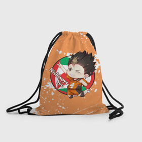 Рюкзак-мешок 3D с принтом Nishinoya Yuo | Haikyu | Волейбол (Z) в городе Новоалтайск, 100% полиэстер | плотность ткани — 200 г/м2, размер — 35 х 45 см; лямки — толстые шнурки, застежка на шнуровке, без карманов и подкладки | haikuu | haikyu | haikyuu | nishinoya yuo | волейбол | сёё | сёё хината | спортивная манга | хайку | хайкю | хината