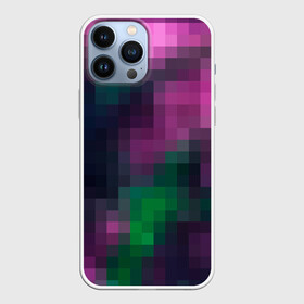 Чехол для iPhone 13 Pro Max с принтом Разноцветный геометрический уз в городе Новоалтайск,  |  | Тематика изображения на принте: абстрактный | геометрический | зеленый | квадраты | клетка | клетчатый узор | молодежный | сиреневый | фиолетовый