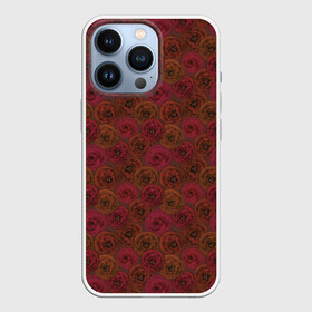 Чехол для iPhone 13 Pro с принтом Цветочный коричневый ретро в городе Новоалтайск,  |  | абстрактный | в горошек | коричневый | модный | ретро | цветочный узор | цветы