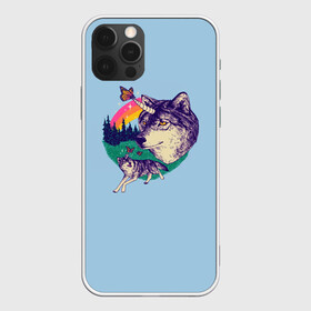 Чехол для iPhone 12 Pro Max с принтом Волк единорог в городе Новоалтайск, Силикон |  | unicorn | бабочка | волки | деревья | детская | единорог | лес | радуга