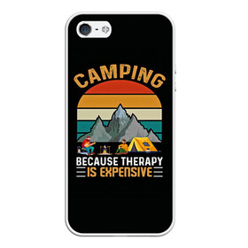 Чехол для iPhone 5/5S матовый с принтом Camping в городе Новоалтайск, Силикон | Область печати: задняя сторона чехла, без боковых панелей | Тематика изображения на принте: camp | camping | retro | travel | винтаж | интроверт | кемпинг | отдых | отпуск | приключение | ретро | социопат | туризм | турист | туристические | юмор