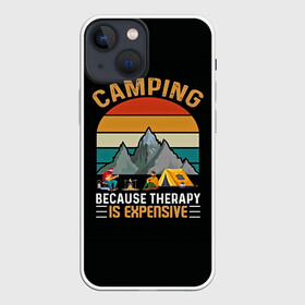 Чехол для iPhone 13 mini с принтом Camping в городе Новоалтайск,  |  | Тематика изображения на принте: camp | camping | retro | travel | винтаж | интроверт | кемпинг | отдых | отпуск | приключение | ретро | социопат | туризм | турист | туристические | юмор